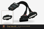 Plug type 601 — Mitsubishi Triton MQ · 2016–2018 — clear side-inset studio — please match to confirm your vehicle