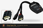 Plug type 715 — Ford Ranger PX2 · 2016–2018 — clear side-inset studio — please match to confirm your vehicle