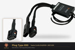 Plug type 830 — Toyota Corolla E140/E150 · 2007–2012 — clear side-inset studio — please match to confirm your vehicle